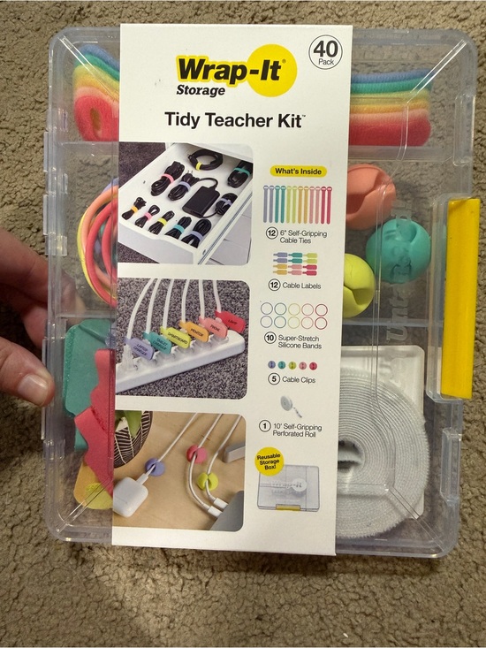 Wrap-it Other - Storage Tidy Teacher Kit – Multicolor Cable Organizer